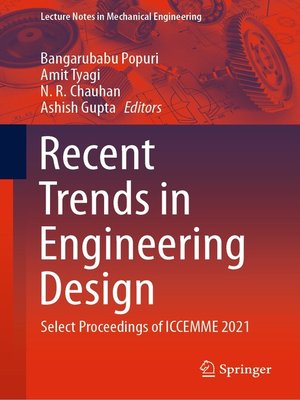 cover image of Recent Trends in Engineering Design